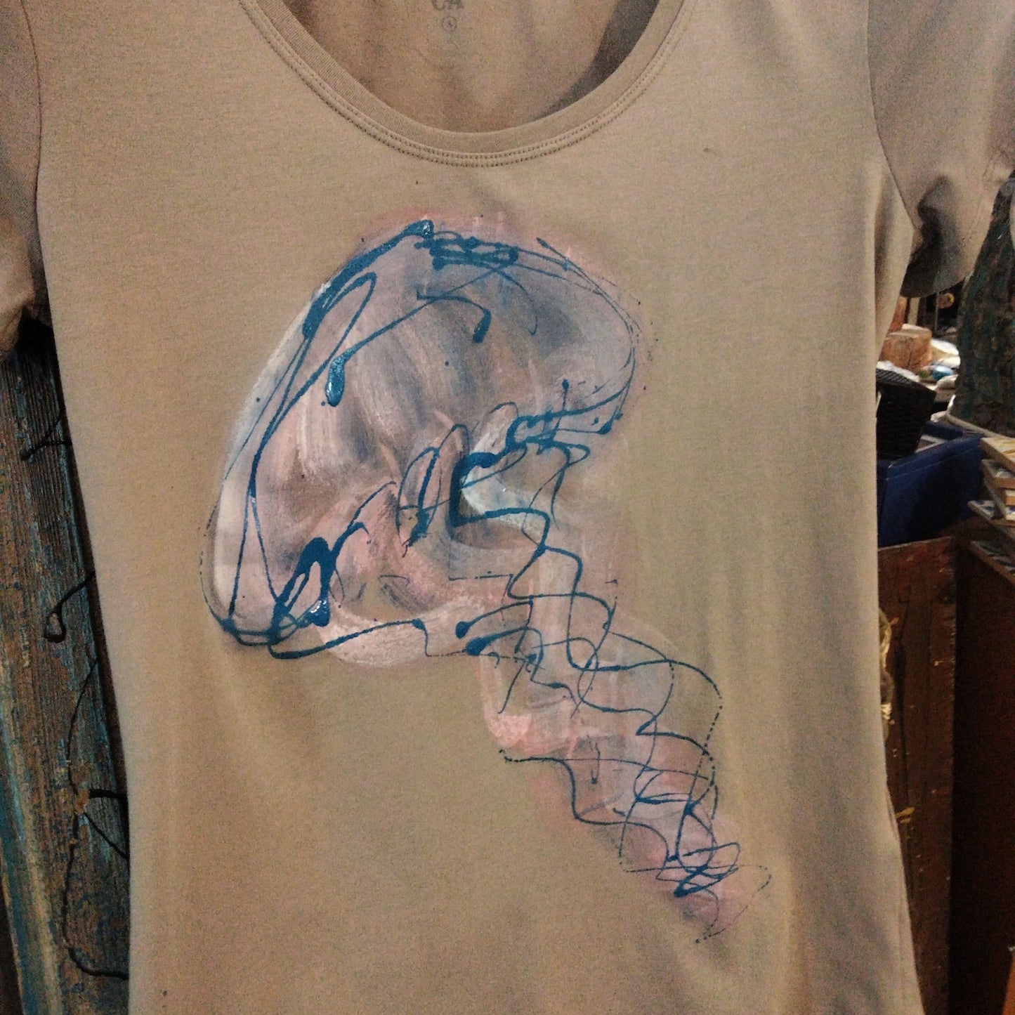 T shirt dipinta a mano hand painted small