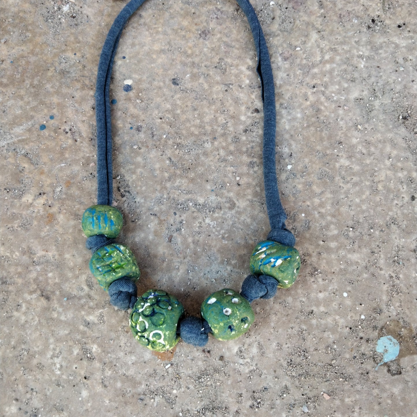 Collana necklace fatta a mano unica clay