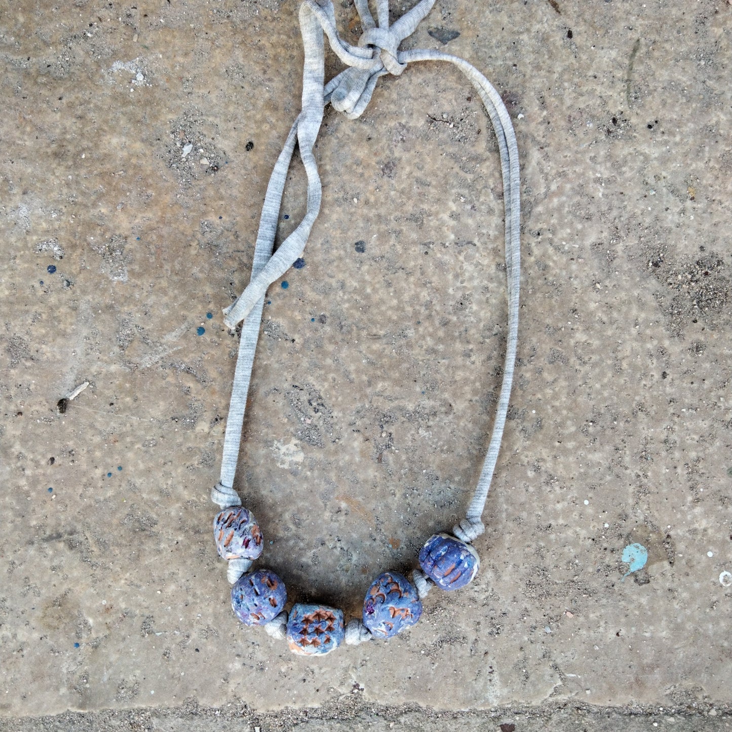 Collana necklace fatta a mano unica clay