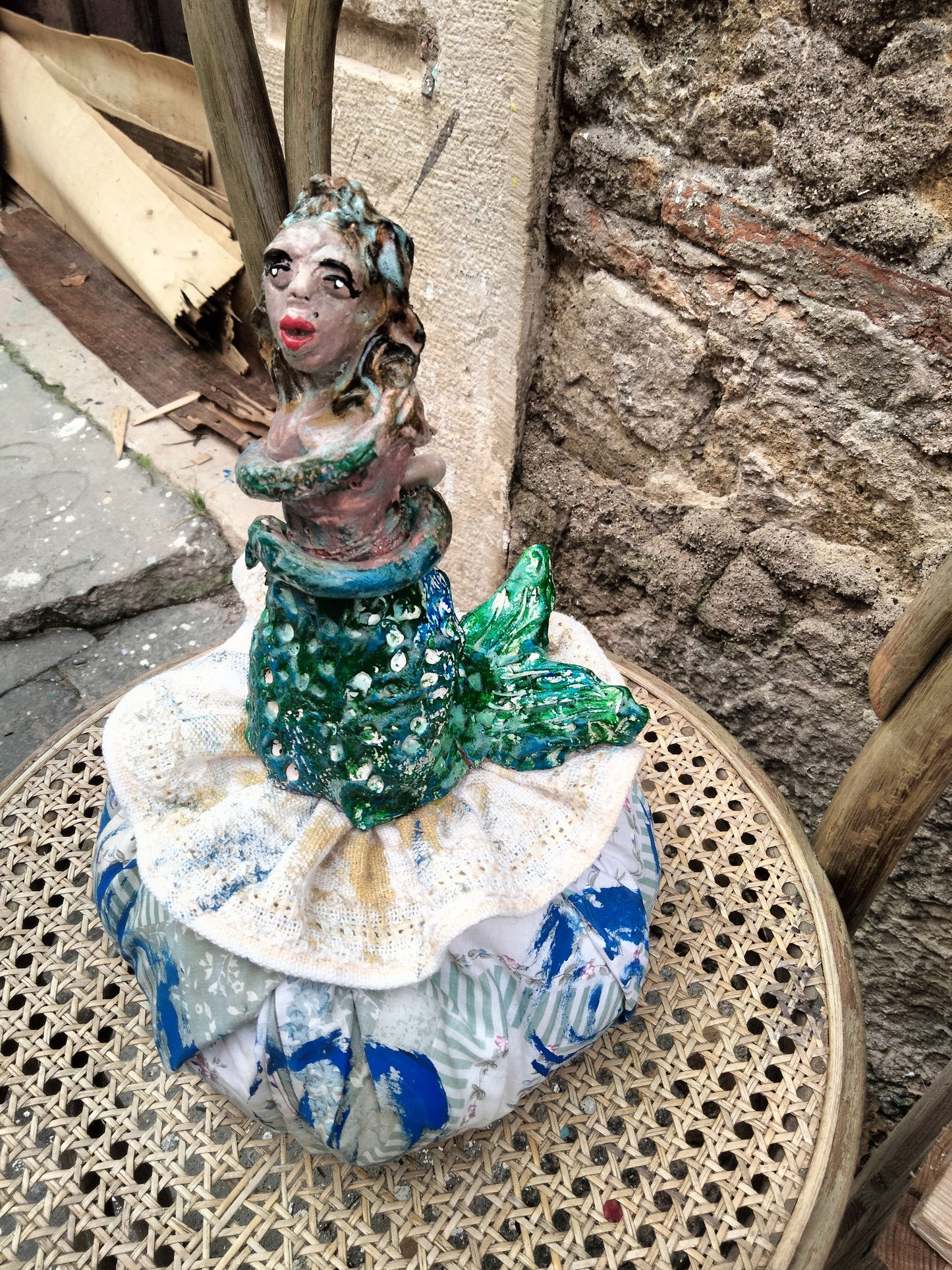 Mermaid sirena bonbon fermaporta scultura seart