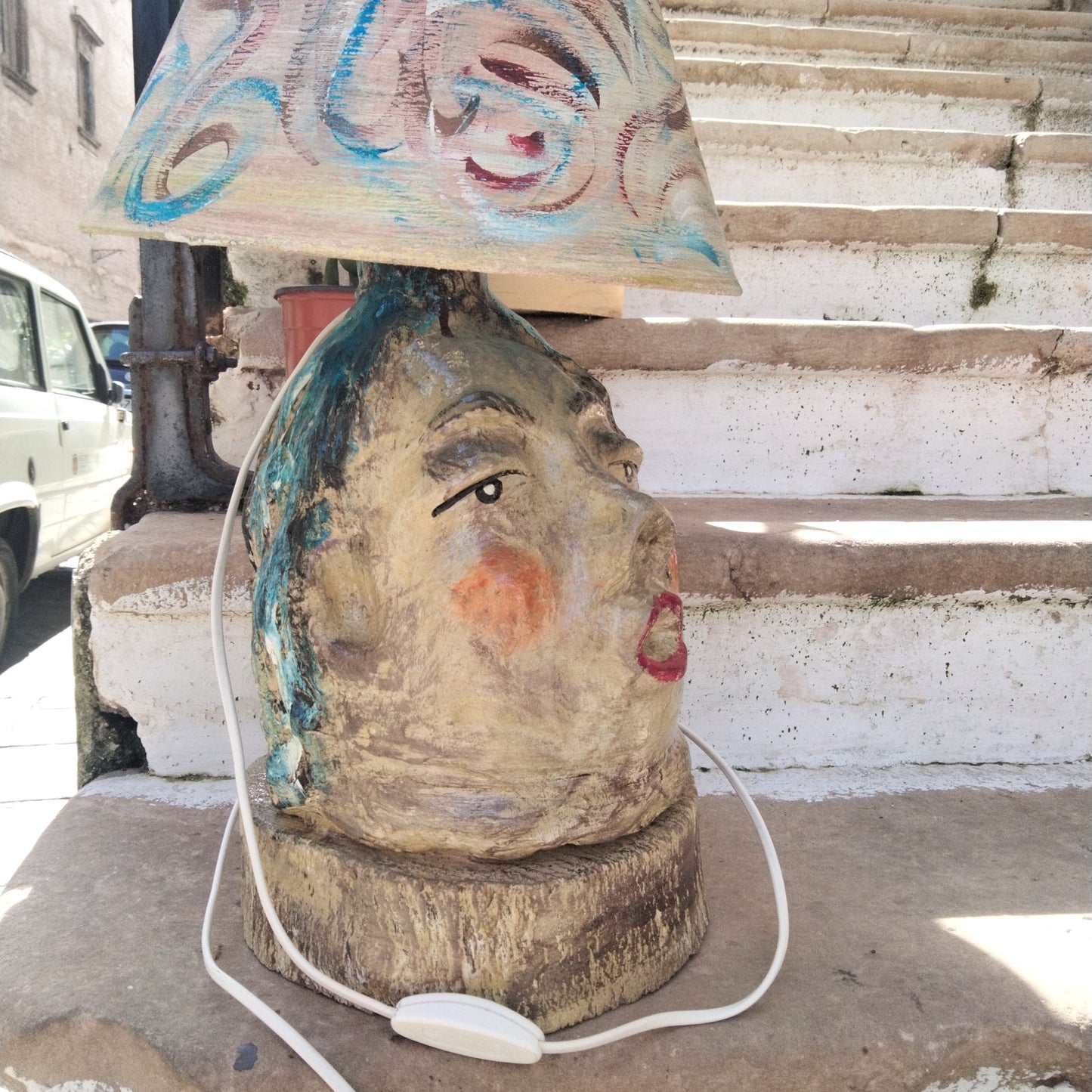 Big face lamp lady lamp abat jour