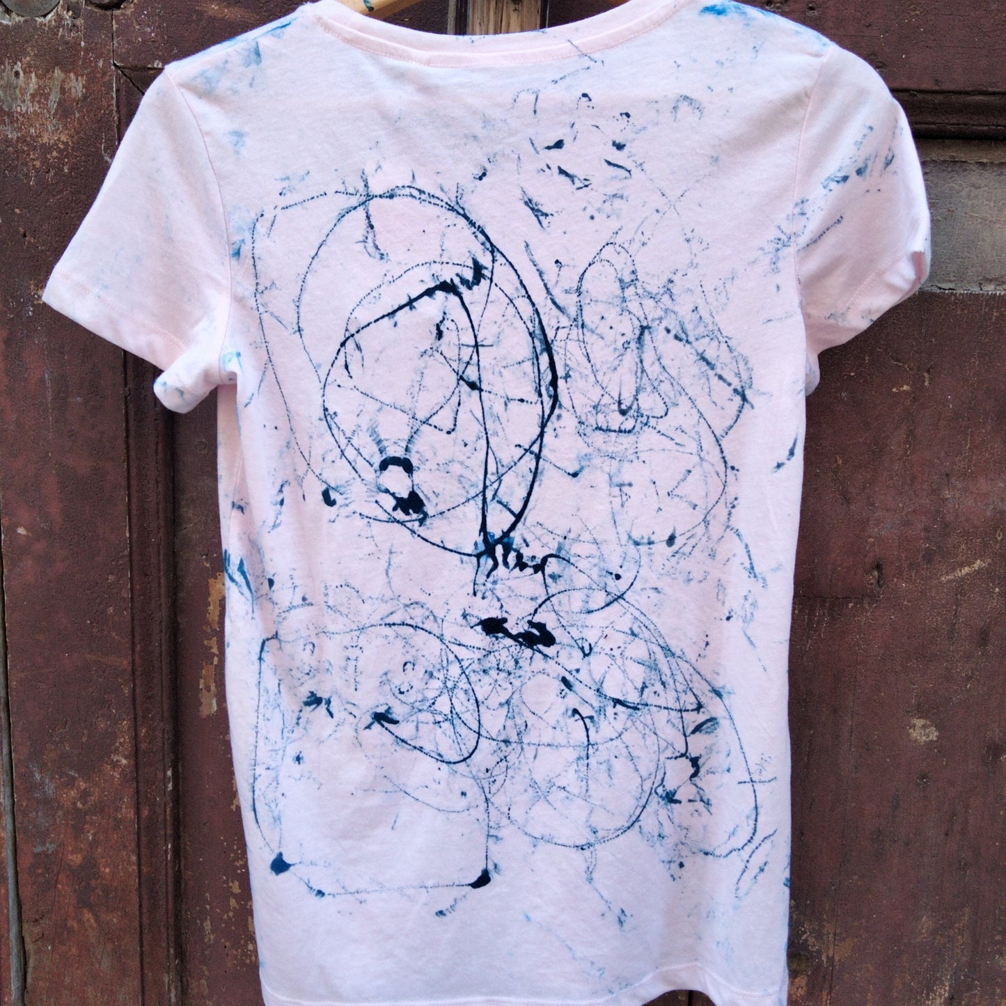 T shirt dipinta a mano tg xs hand painted cotton pink